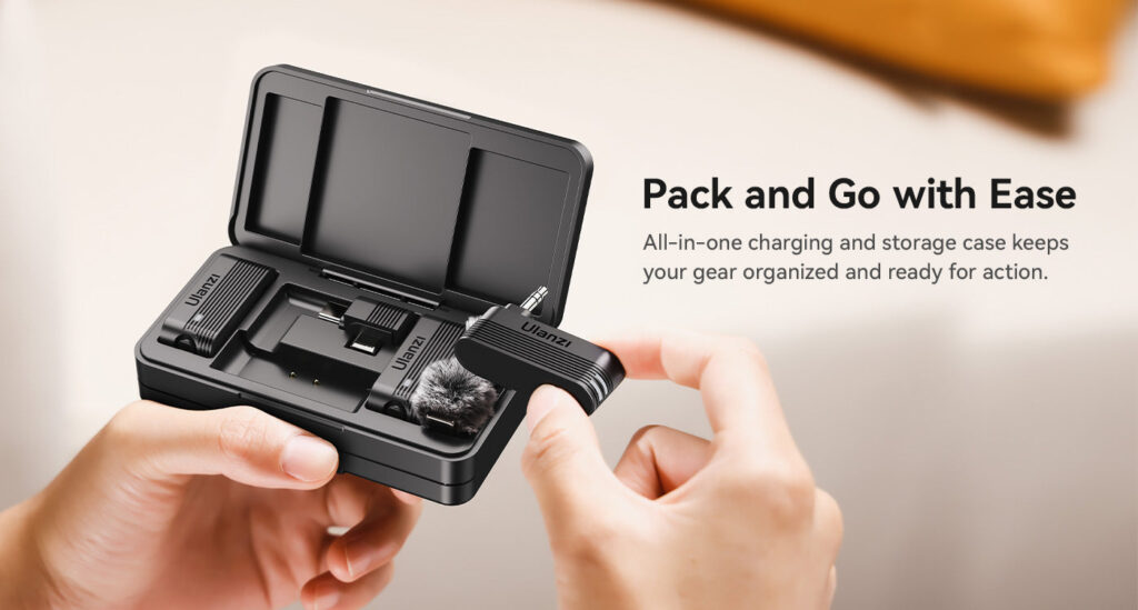 Wireless Lavalier Microphone for Mobile and Camera Use.