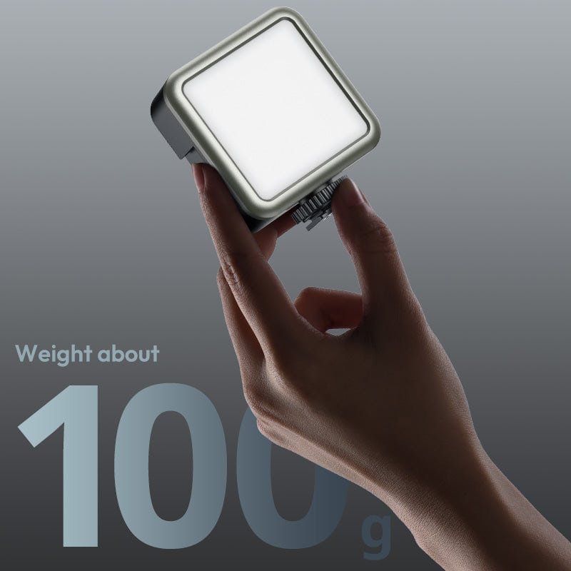 Rechargeable mini RGB LED light for photography and videography. Compact, lightweight, and versatile lighting solution for content creators.