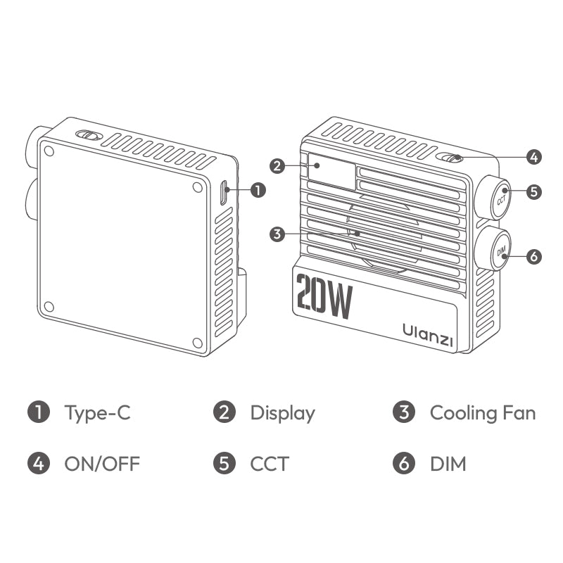 Quality portable RGB video light for content creators.