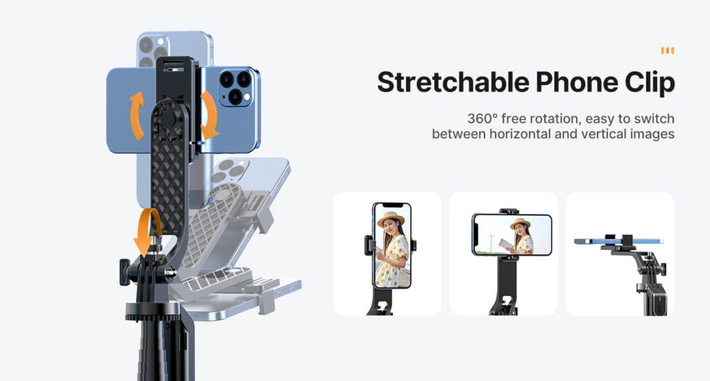 Bluetooth remote control selfie stick for action cameras and smartphones, featuring adjustable length, 360° rotation, and easy connectivity for capturing perfect selfies and videos.