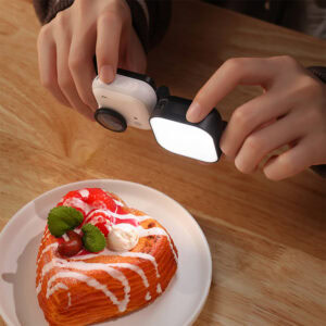 Ulanzi IN07 lifestyle shot photographer using fill light