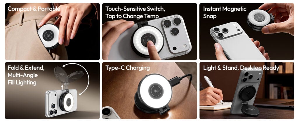 Ulanzi LM21 three colour temperatures 2500K 5600K 8000K