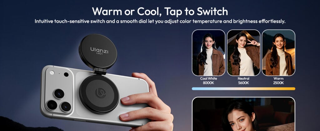 Ulanzi LM21 CRI 95 accurate colour rendering for photography