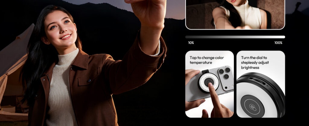 Ulanzi LM21 magnetic snap mount attach to phone or camera