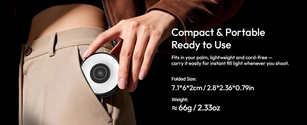 Ulanzi LM21 180 degree flip arm flexible lighting angles