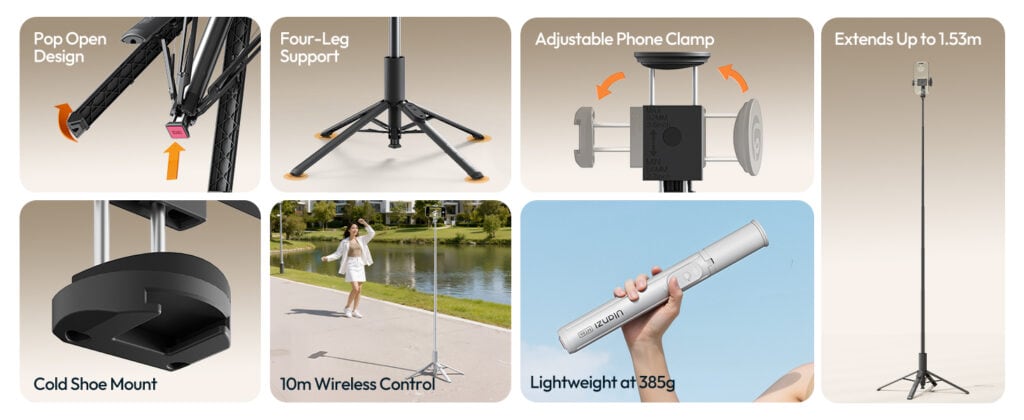 Ulanzi MT86 auto-open legs instant one-second setup
