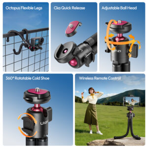 Ulanzi MT91 flexible octopus legs wrapped around pole