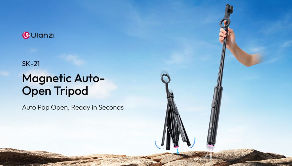 Ulanzi SK-21 magnetic auto-open tripod official overview 1400px