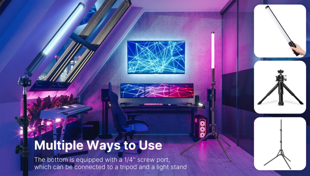 Ulanzi VL119 USB-C charging 2 hours slim tube 500mm